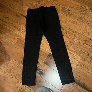 New York & Company Soho Collections Black on Black Animal Print Dress Leggings